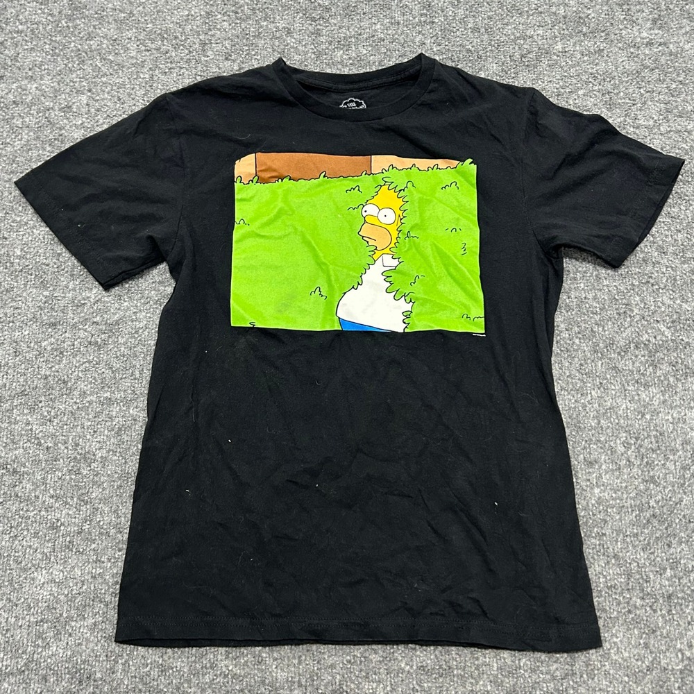 The Simpsons T-Shirt Mens Size Small Black Homer Simpson Hedge Meme Graphic Tee